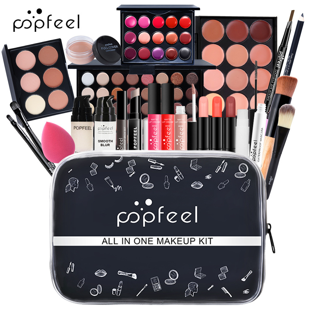 POPFEEL 化妆品彩妆套装化妆刷初学者防水女学生党淡妆自然新手