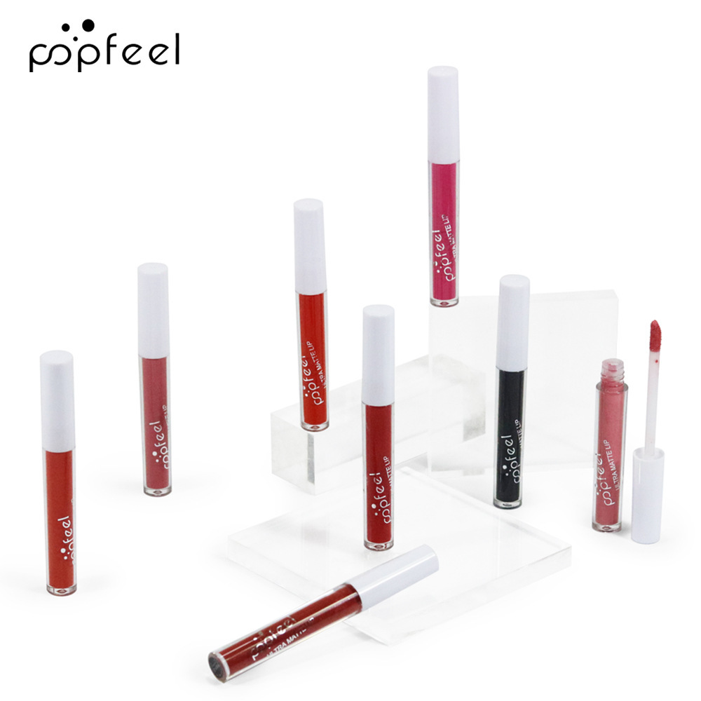 POPFEEL哑光不粘杯唇彩8色轻薄易上色不易掉色跨境热销