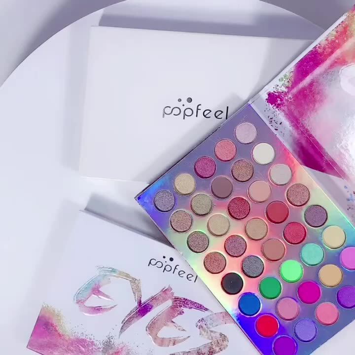 POPFEEL初学者脸部彩妆套装  40色眼影唇彩口红遮瑕膏眉笔KIT005C