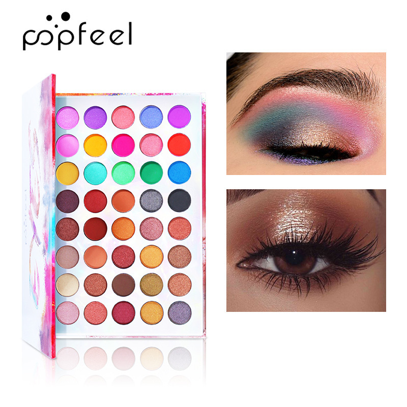 POPFEEL初学者脸部彩妆套装  40色眼影唇彩口红遮瑕膏眉笔KIT005C