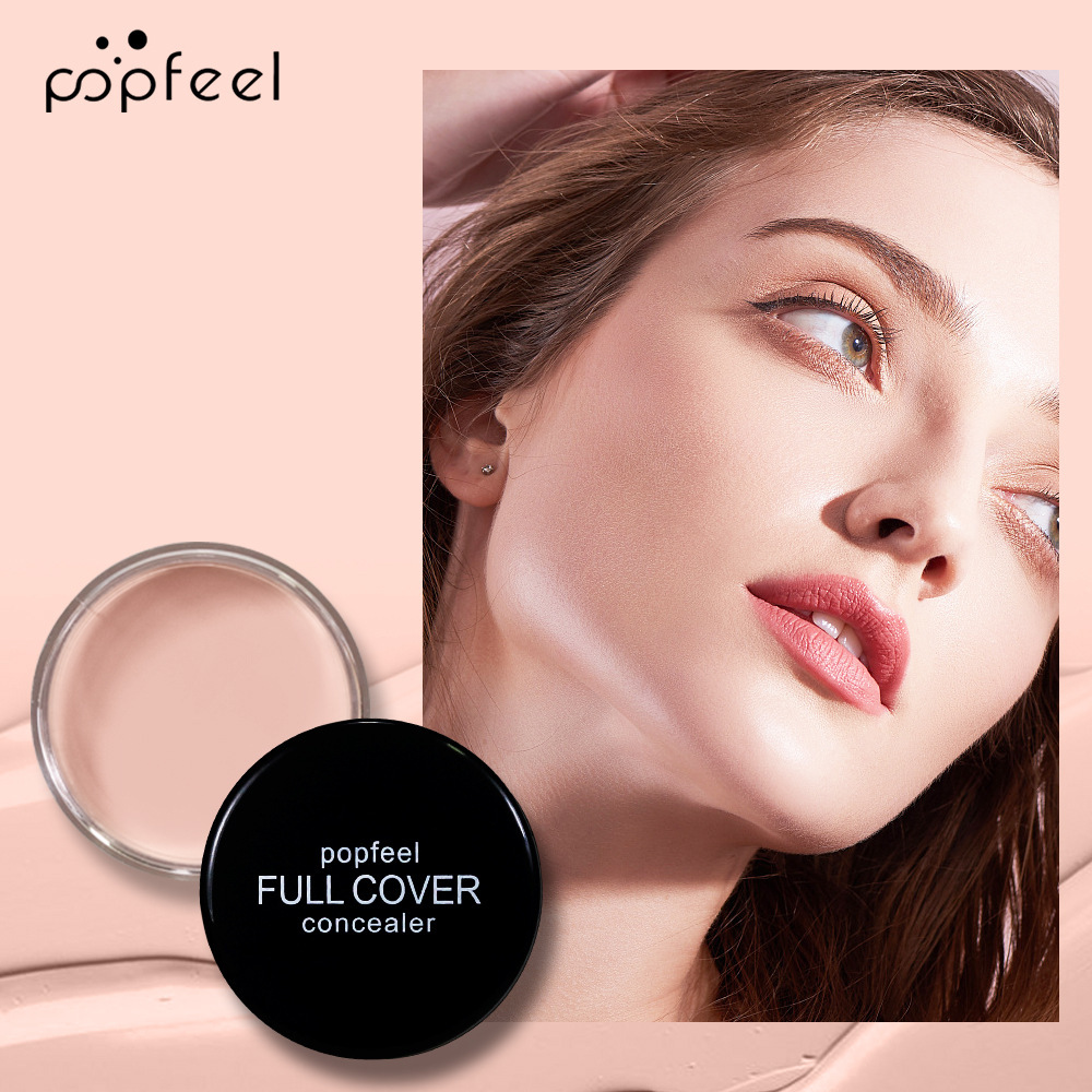 POPFEEL单色遮瑕膏雀斑遮盖斑遮粉底膏黑眼圈痘印防水脸部痘痘彩