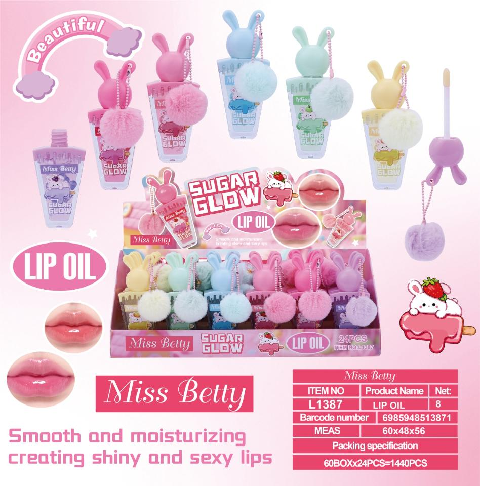 Miss Betty Cartoon Chain Hydrating Lip Gloss