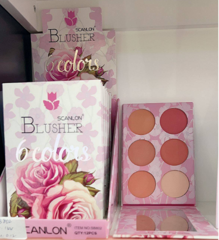 6 color multicoloured eyeshadow