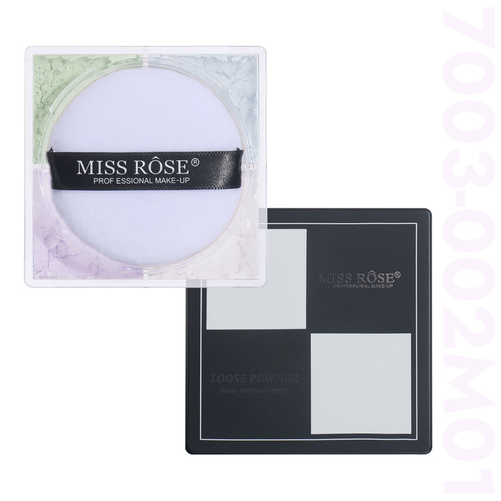 MISSROSE跨境盒装定妆散粉持久持妆遮瑕不卡粉轻薄控油化妆品哑光