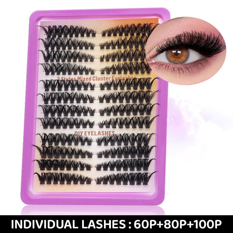 DINGSEN Eyelash Factory: 30, 40, 50, 60, 80, 100-piece hot-melt segmented false eyelashes