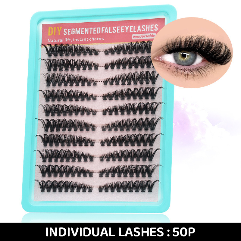 DINGSEN Eyelash Factory: 30, 40, 50, 60, 80, 100-piece hot-melt segmented false eyelashes