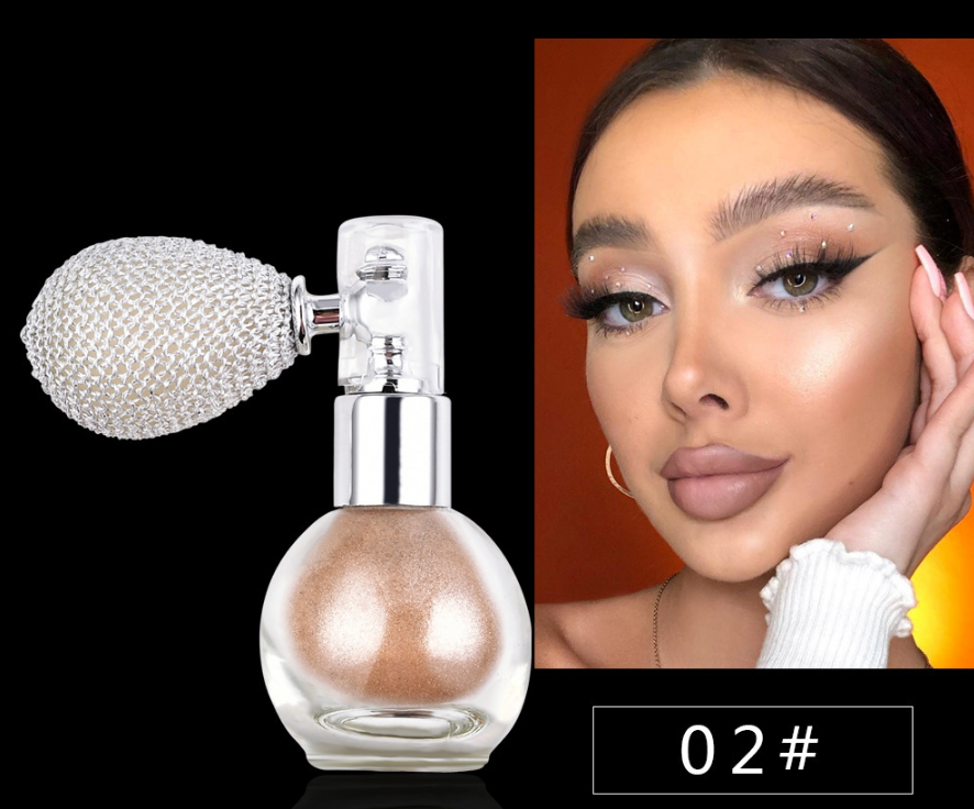 Body highlighter ball wedding brightening pearlescent loose powder & spray