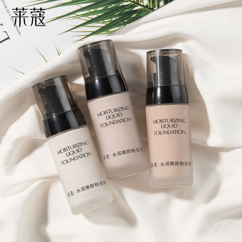 莱蔻粉底液40g自然不卡粉修饰肤色fda化妆品彩妆保湿批发一件代发