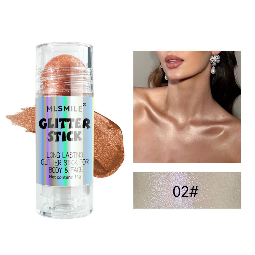 跨境专供高光棒珠光身体亮片提亮全身亮肤脸部立体高光膏闪粉彩妆