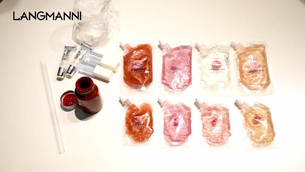 跨境专供 langmannni新款DIY透明唇彩唇釉基底 保湿滋润