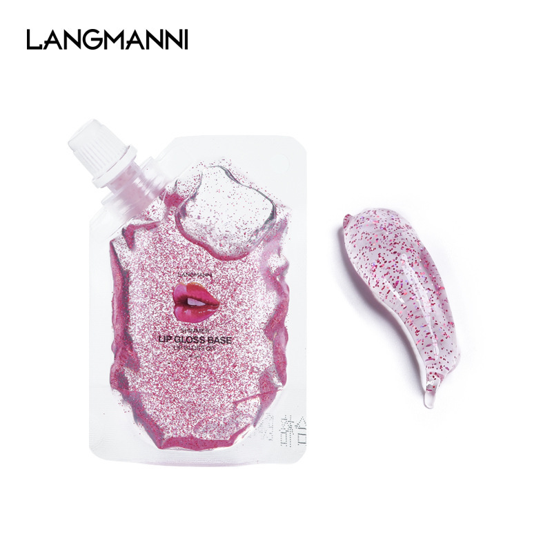 跨境专供 langmannni新款DIY透明唇彩唇釉基底 保湿滋润