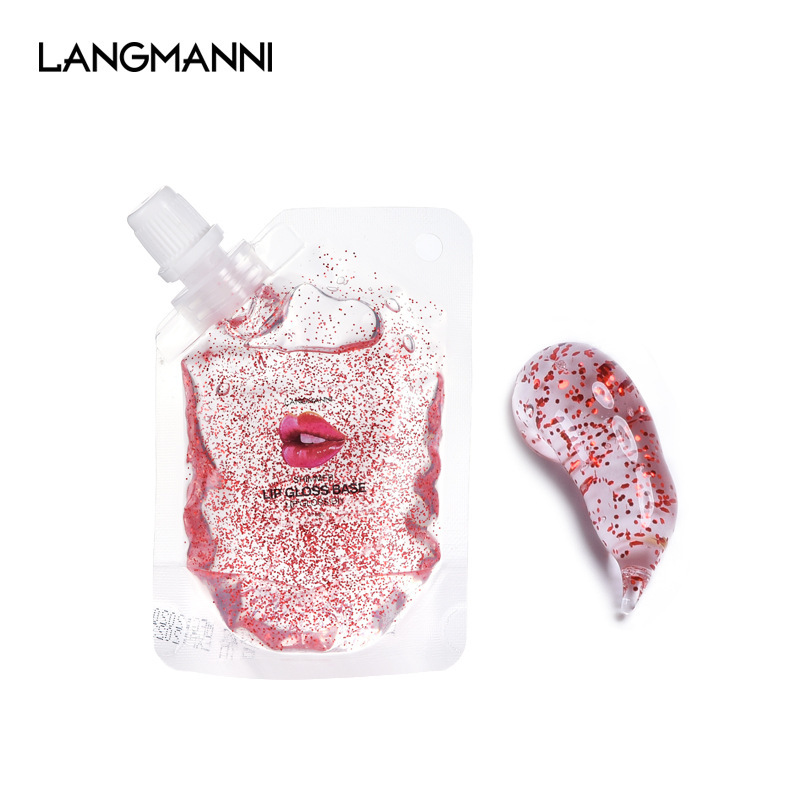 跨境专供 langmannni新款DIY透明唇彩唇釉基底 保湿滋润