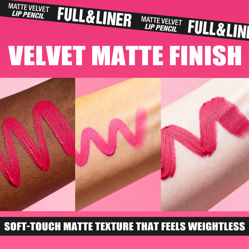 LANGMANNI十二色唇线笔口红木笔可削唇线笔持久化妆品跨境专供