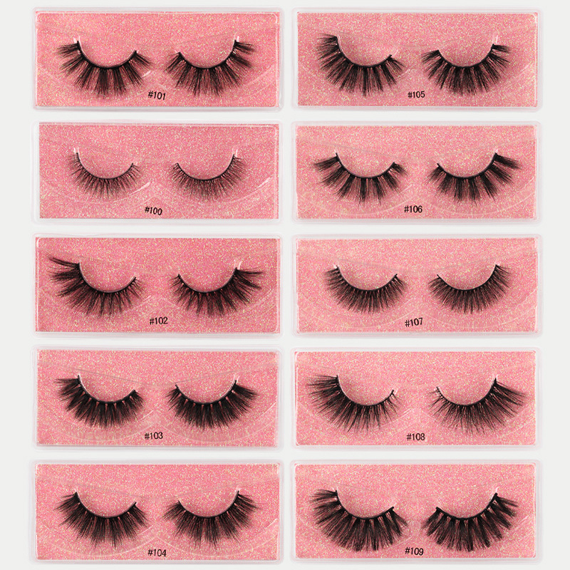 厂家直销3d假睫毛立体欧美跨境浓密款眼睫毛手工制作eyelashes