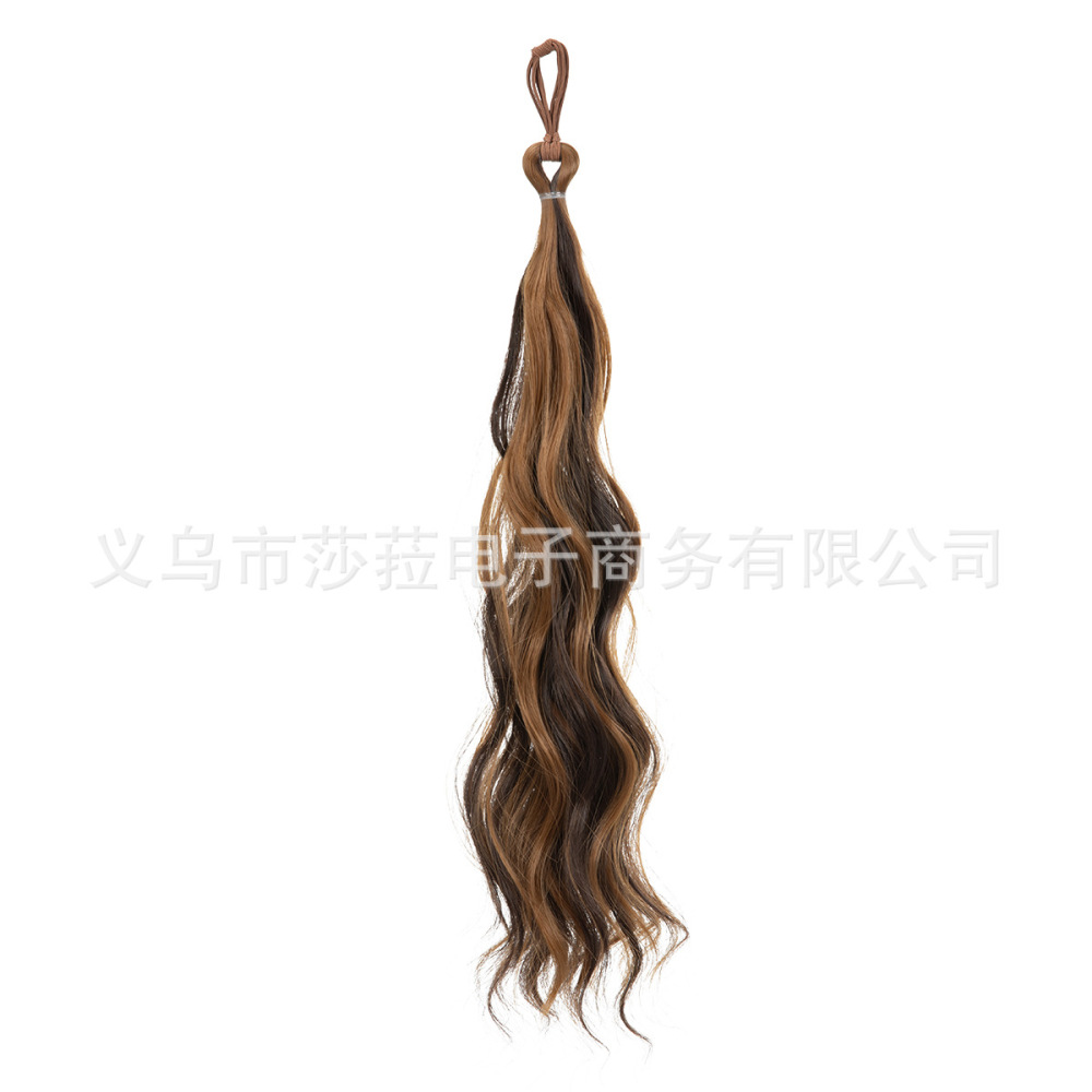 跨境爆款假发辫子彩色麻花辫编发神器挑染发束多巴胺侧马尾增发量