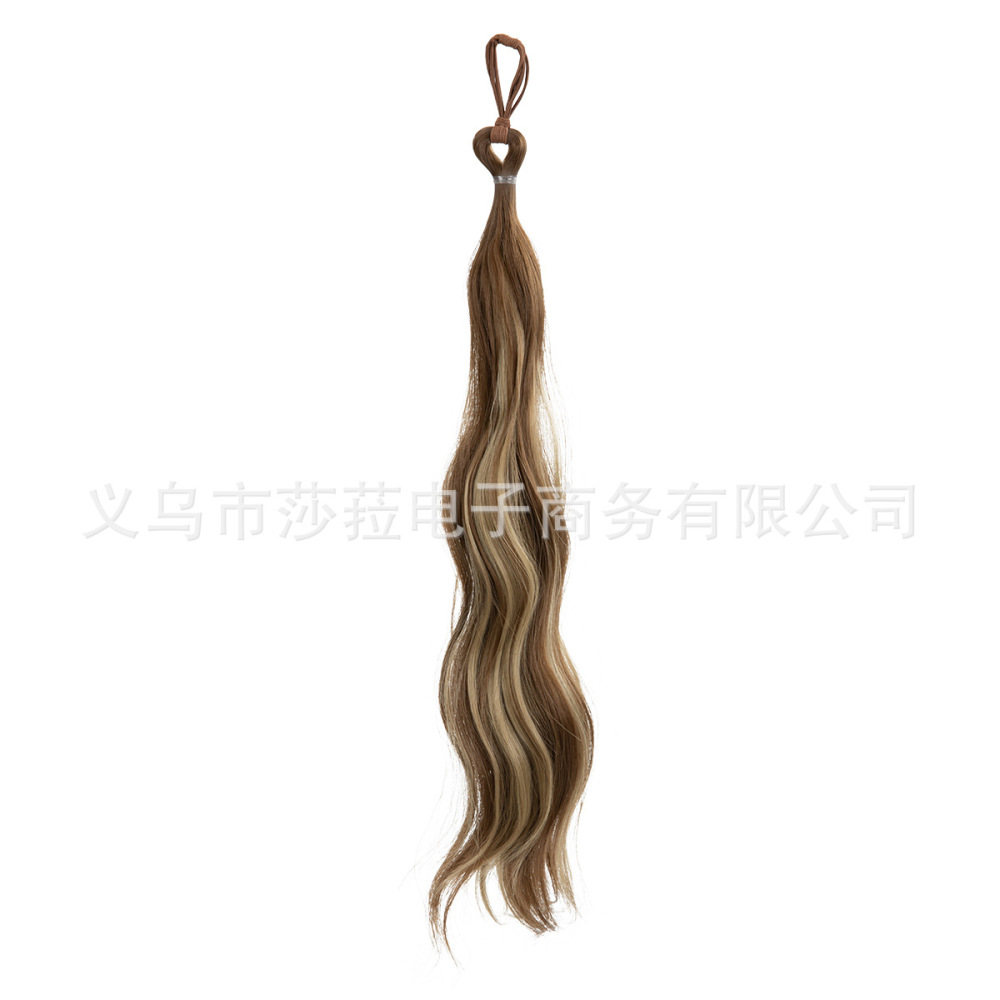 跨境爆款假发辫子彩色麻花辫编发神器挑染发束多巴胺侧马尾增发量