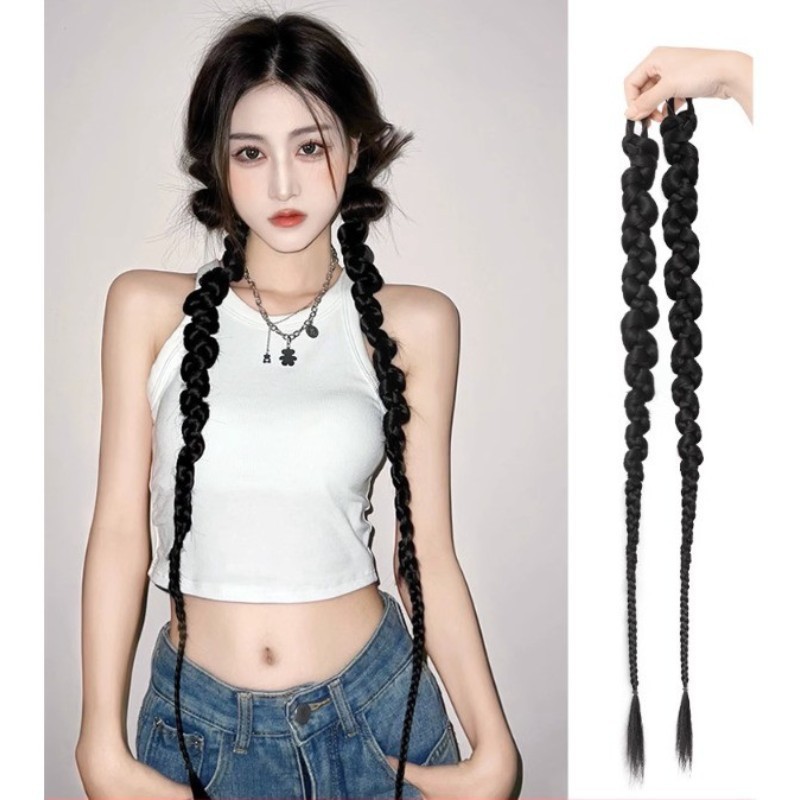 假发女马尾辫子网红欧美麻花辫假发辣妹时尚发饰逼真扭扭辫脏脏辫
