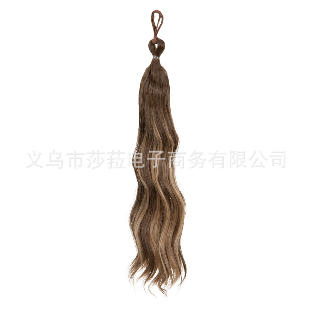 跨境爆款假发辫子彩色麻花辫编发神器挑染发束多巴胺侧马尾增发量