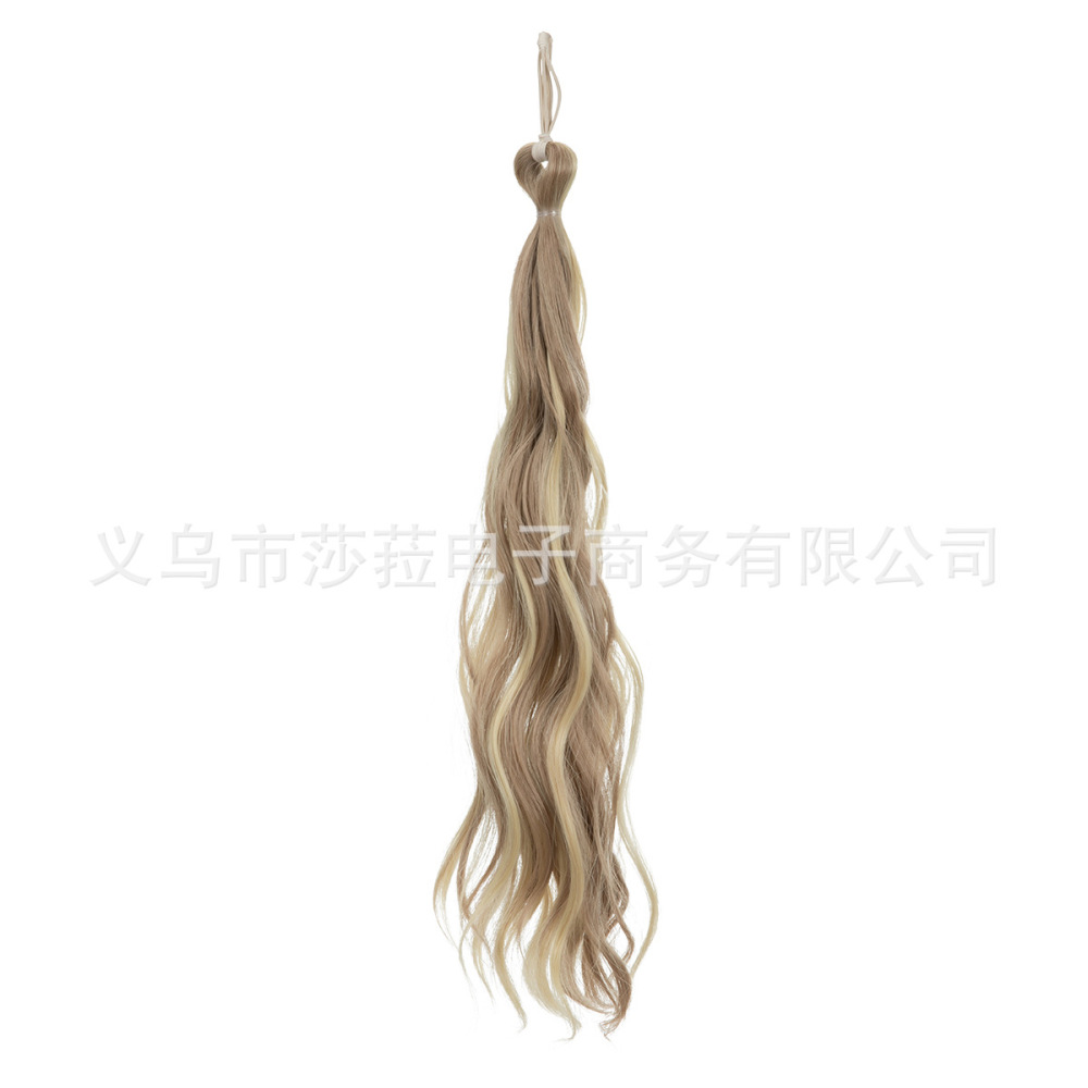 跨境爆款假发辫子彩色麻花辫编发神器挑染发束多巴胺侧马尾增发量