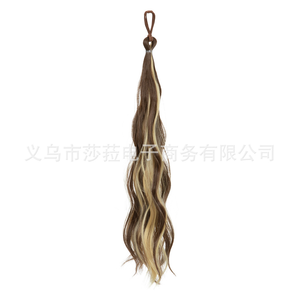 跨境爆款假发辫子彩色麻花辫编发神器挑染发束多巴胺侧马尾增发量