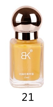 BK新彩色指甲油免烤油性持久不可剥大容量护甲裸色实体店方瓶15ml