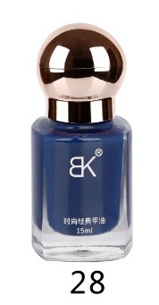 BK新彩色指甲油免烤油性持久不可剥大容量护甲裸色实体店方瓶15ml