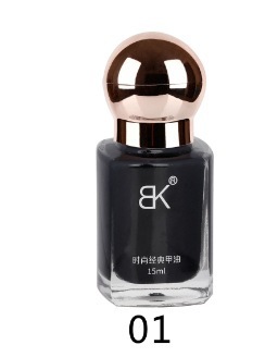 BK新彩色指甲油免烤油性持久不可剥大容量护甲裸色实体店方瓶15ml