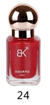 BK新彩色指甲油免烤油性持久不可剥大容量护甲裸色实体店方瓶15ml