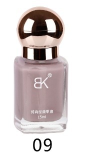 BK新彩色指甲油免烤油性持久不可剥大容量护甲裸色实体店方瓶15ml