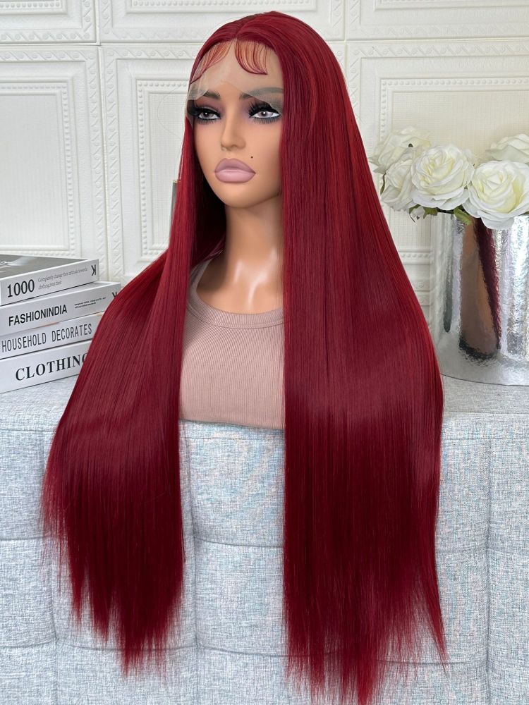 欧美直发前蕾丝假发头套现货 13x4 Side Part Lace wi g长直发现