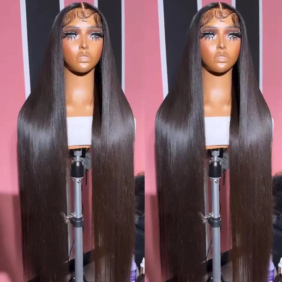 欧美直发前蕾丝假发头套现货 13x4 Side Part Lace wi g长直发现