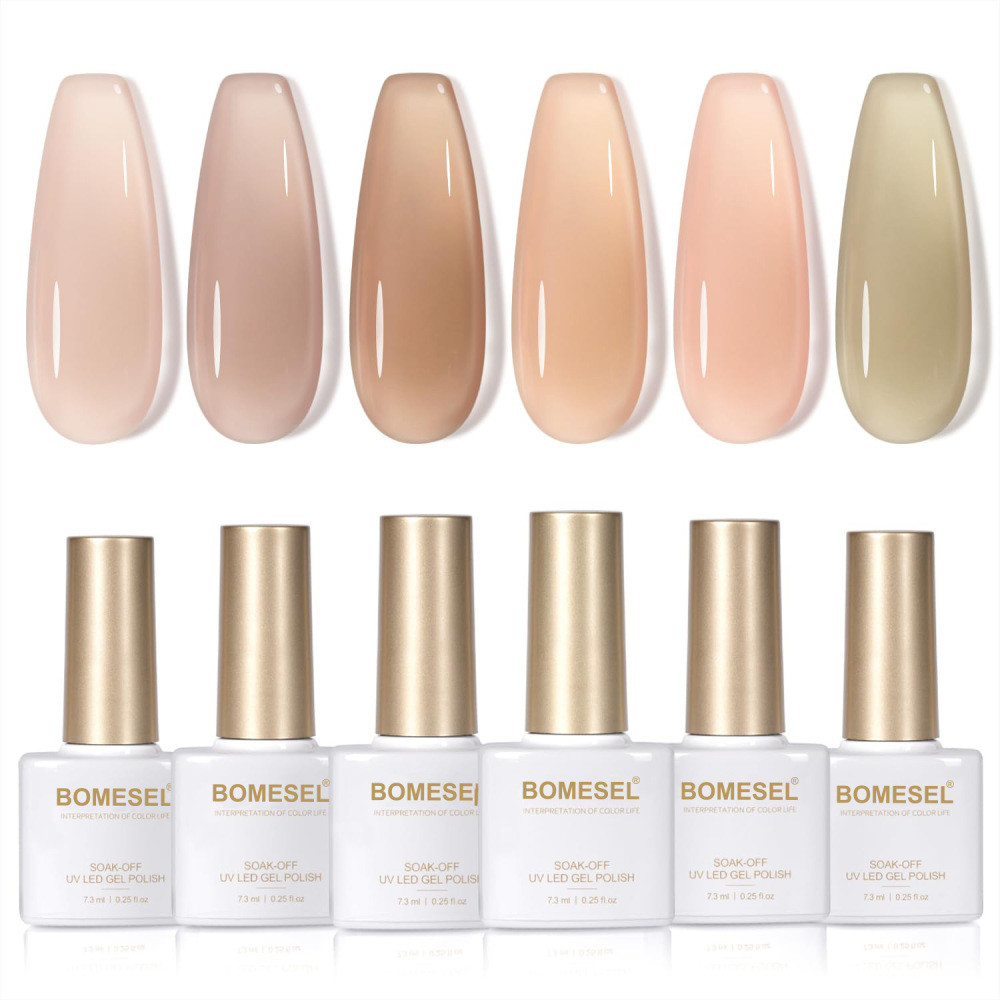 Jelly Nude Gel Effect Nail Polish Set