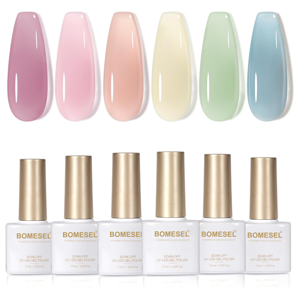 Jelly Nude Gel Effect Nail Polish Set