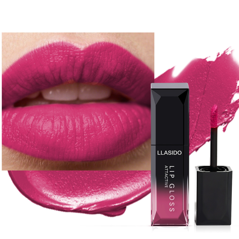 跨境现货唇釉唇部柔雾唇泥显白不沾杯雾面唇彩色系欧美哑光口红