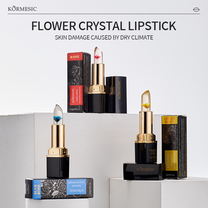 鲜花水晶柔雾丝绒哑光口红lipstick唇部护理显白跨境外贸厂家批发