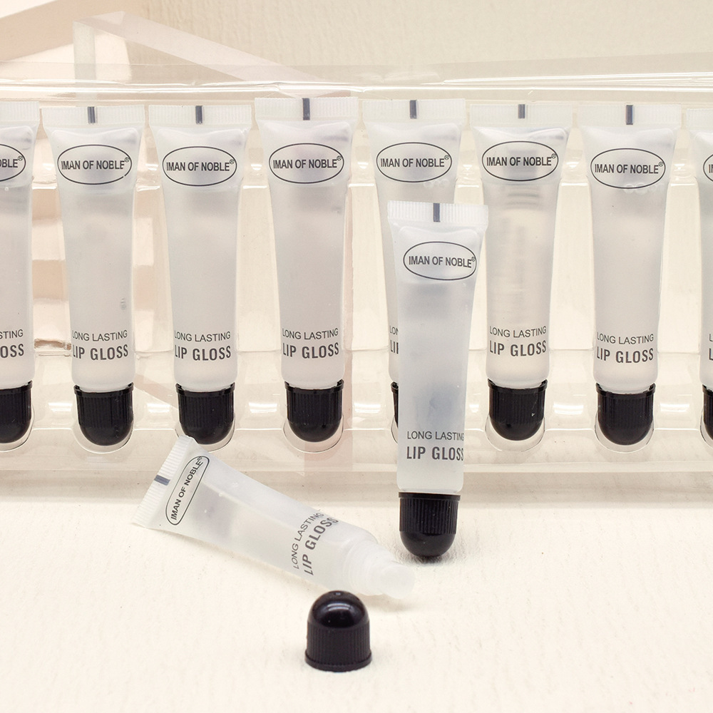 IMANOFNOBLE Clear Soft Tube Colorless Moisturizing Lip Oil 12-Piece Set