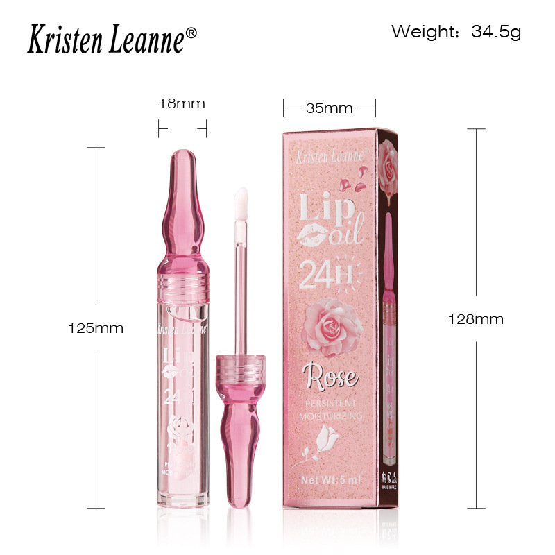 KRISTEN LEANNE跨境温变唇玫瑰花瓣缩水保湿滋润唇蜜嘟嘟唇釉