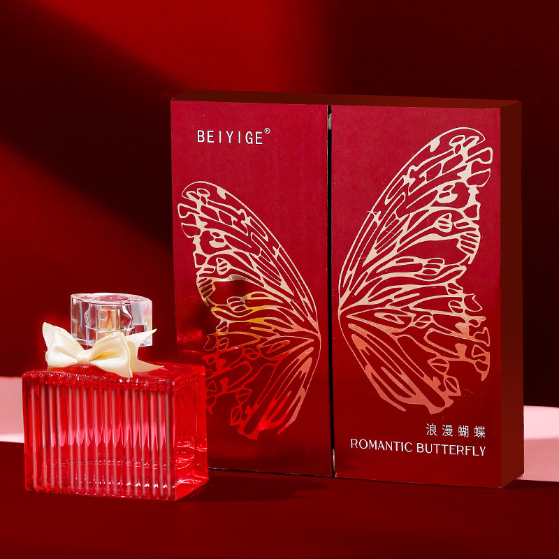 BEIYIGE浪漫蝴蝶香水女士礼盒装持久留香玫瑰外贸跨境网红爆款
