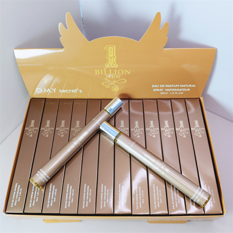 外贸跨境爆款q版男女士香水试管花果香调木质perfumes便携装35ml