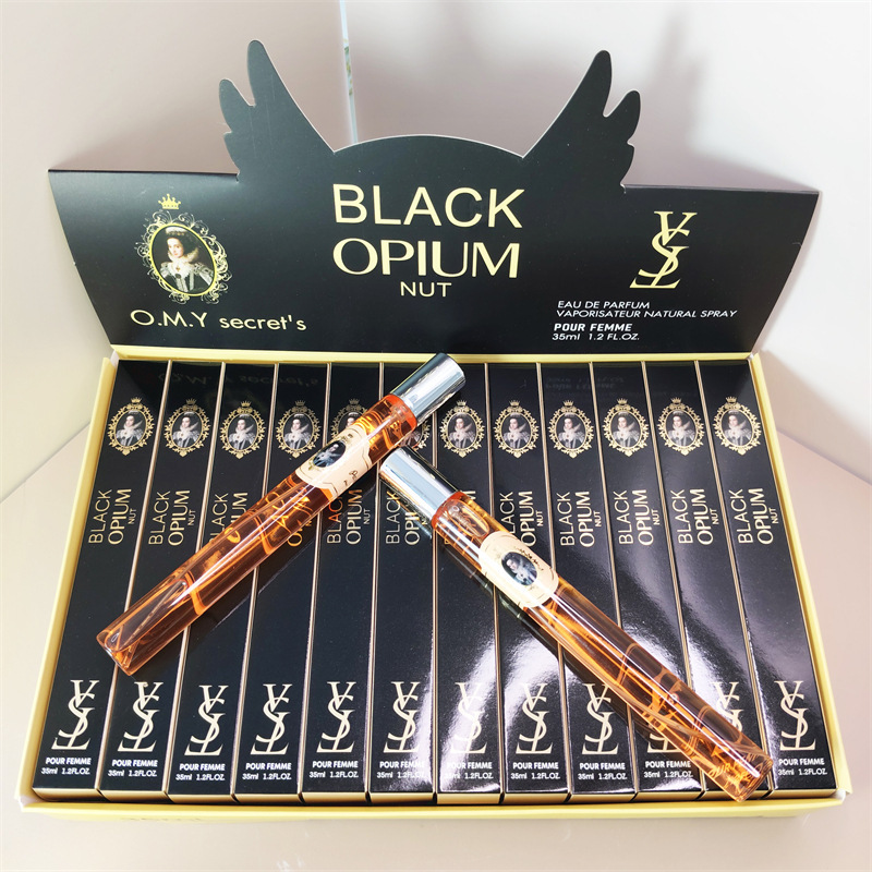 外贸跨境爆款q版男女士香水试管花果香调木质perfumes便携装35ml