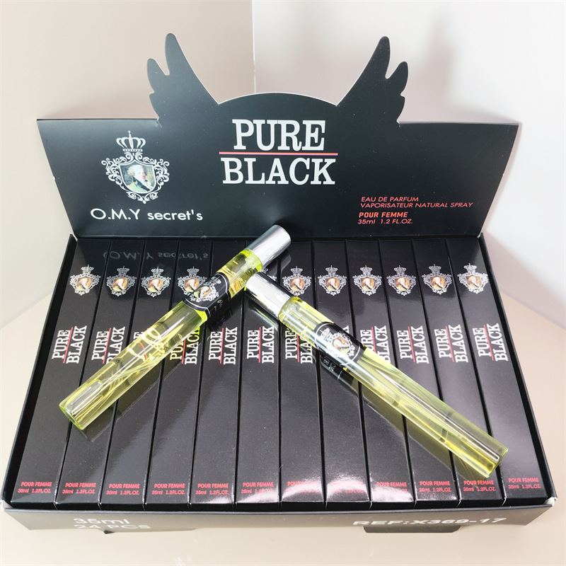 外贸跨境爆款q版男女士香水试管花果香调木质perfumes便携装35ml