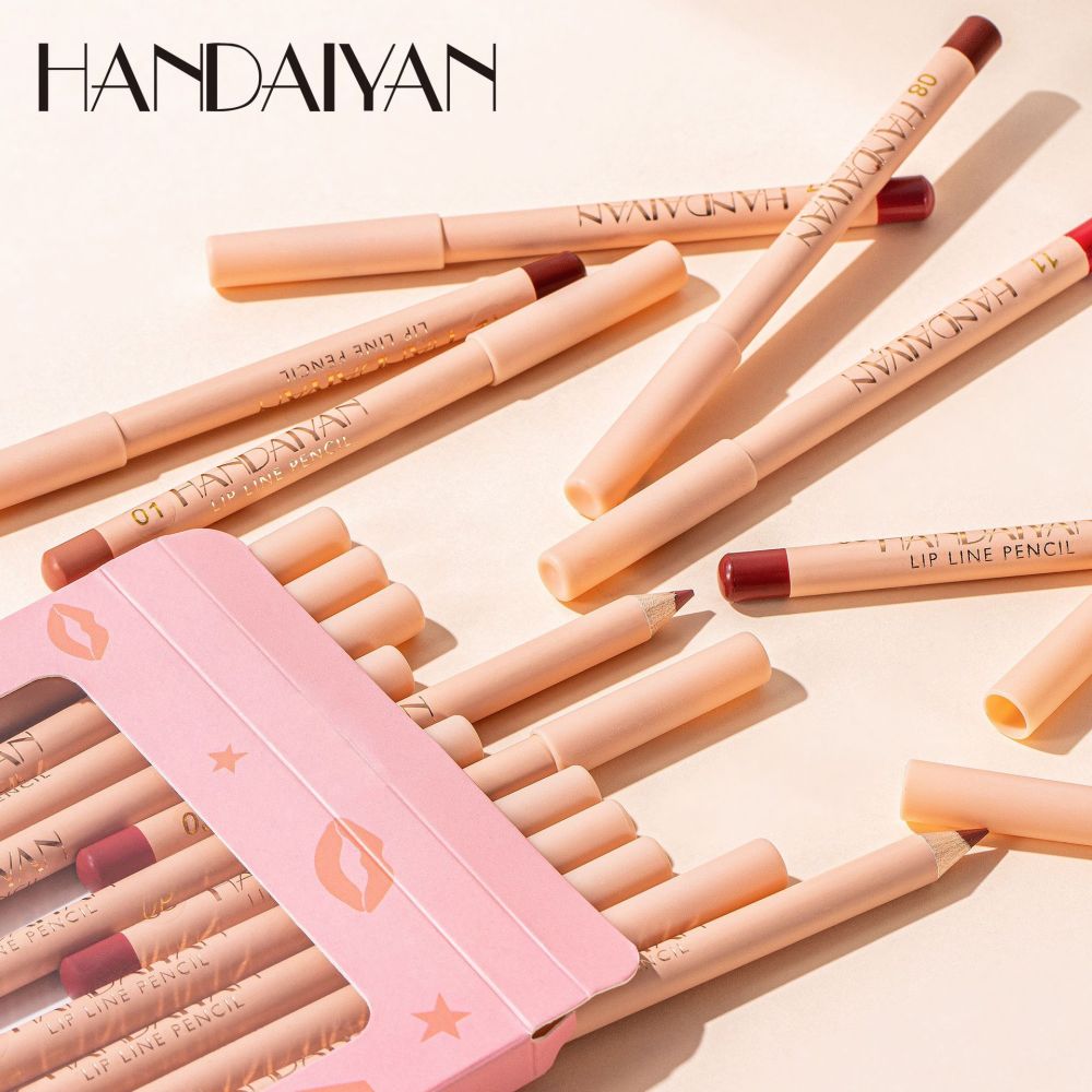 HANDAIYAN自然唇部彩妆正品哑光口红唇线笔套装防水持久勾勒嘴唇