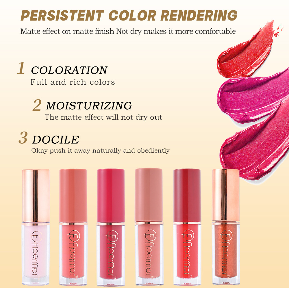 跨境热销新唇彩套装12色MATTE LIP GLOSS防水不粘杯哑光珠光口红