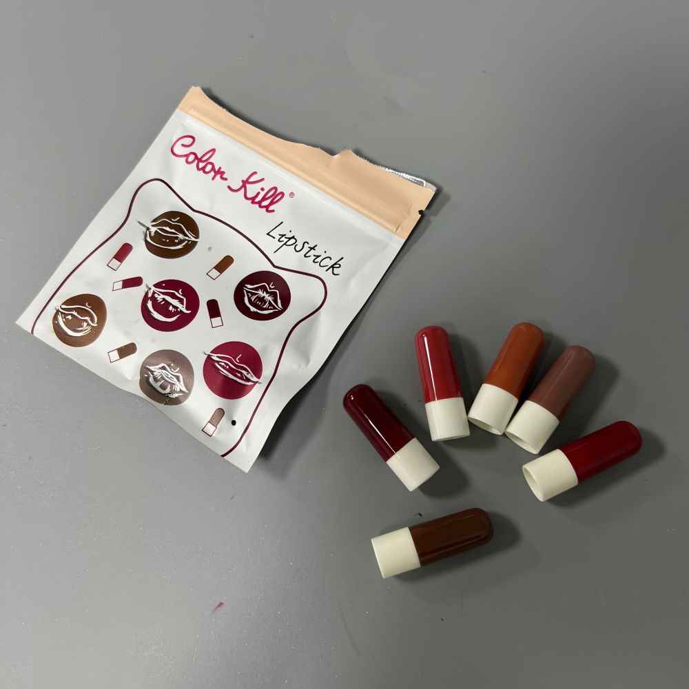 跨境热卖新6色胶囊小口红自然持久防水不沾杯迷你哑光小唇膏套装