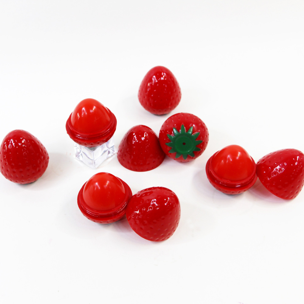 跨境热卖草莓味润唇膏 STRAWBERRY滋润保湿淡化唇纹唇膏 厂家直销