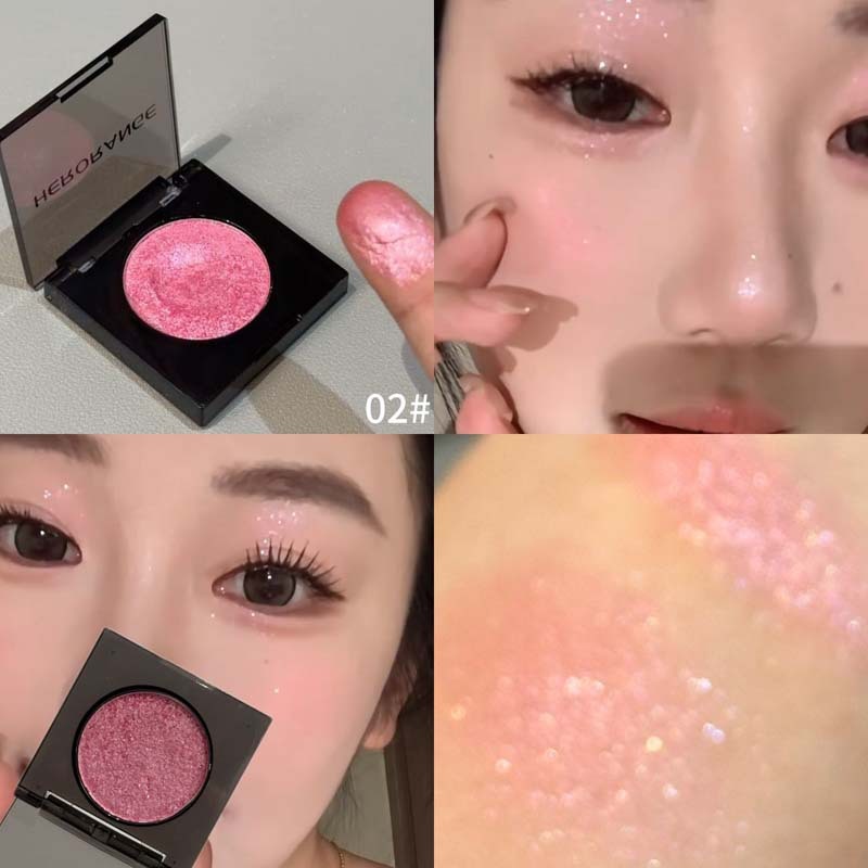 HERORANGE~梦彩单色眼影珠光爆闪亮晶晶细腻不飞易粉提亮卧蚕高光