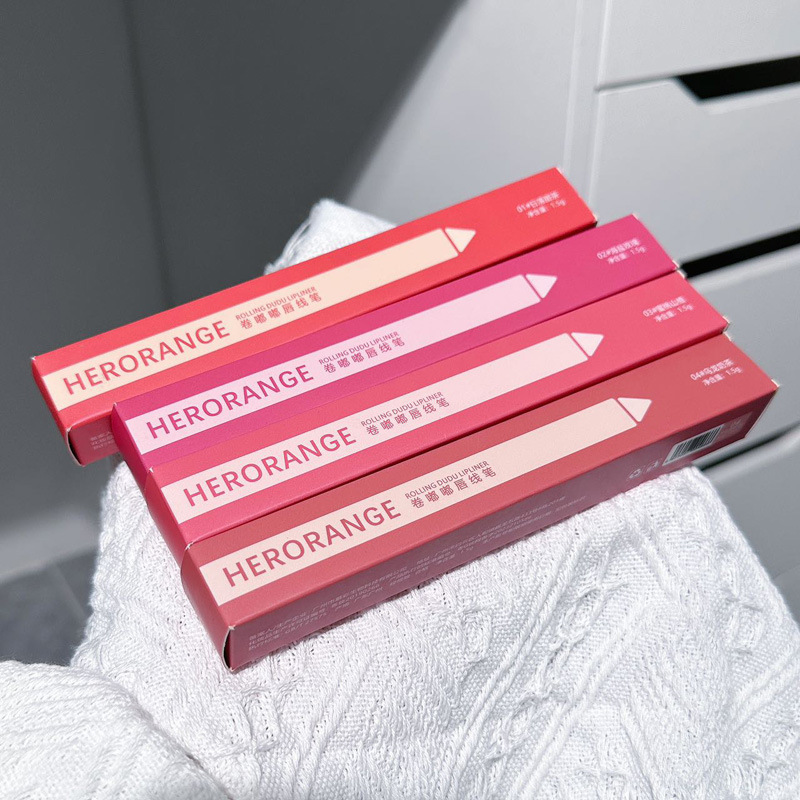 HERORANGE~卷嘟嘟唇线笔柔雾哑光上色丝滑持久不易脱色懒人口红笔