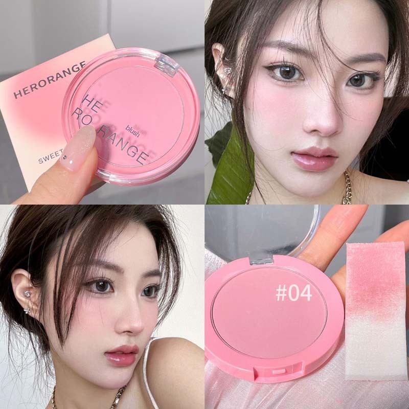 HERORANGE~单色哑光腮红粉质细腻显色自然裸妆修容韩系嫩妹胭脂女