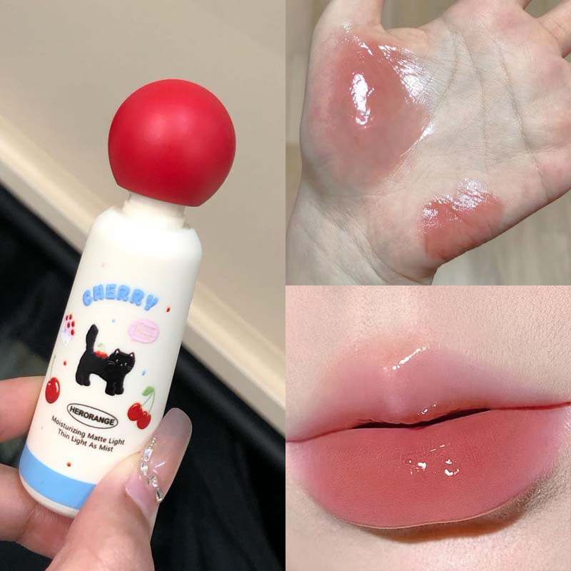 HERORANGE~喵呜萌语镜面唇釉滋润持妆水光嘟嘟唇春夏显嫩跨境唇彩