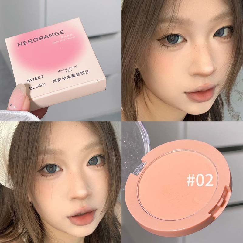 HERORANGE~单色哑光腮红粉质细腻显色自然裸妆修容韩系嫩妹胭脂女